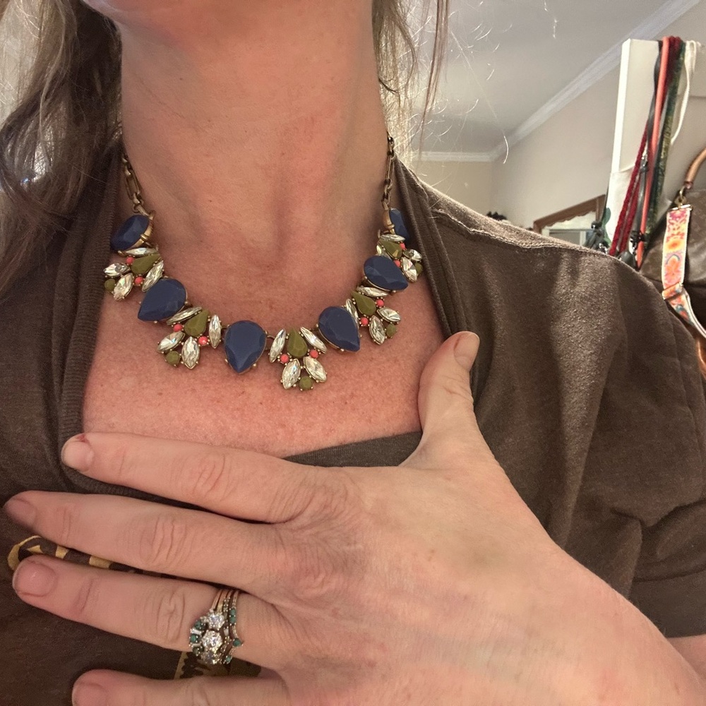 Elegant Blue and Gold Necklace